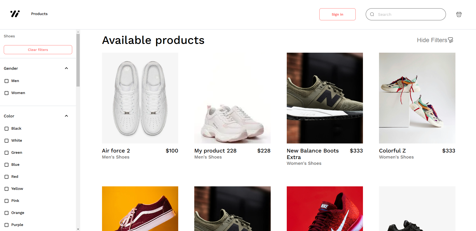 Shoe shop